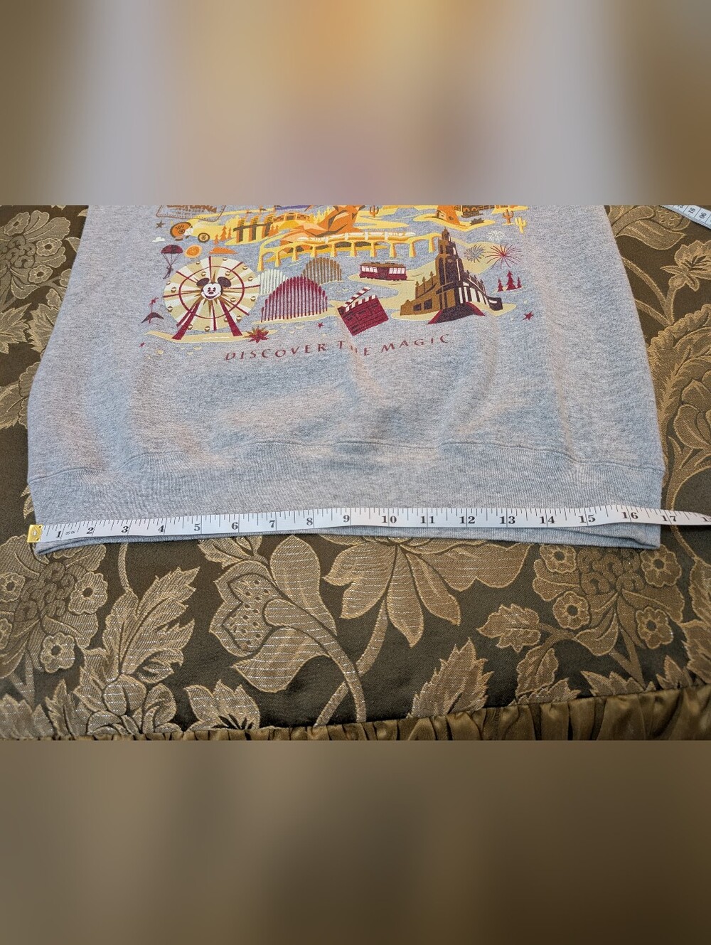Disney Parks Women's Grey Sweatshirt with Colorful Park Graphic Size S - Picture 9 of 11